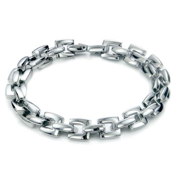 steel stainless bracelet link bracelets mens box