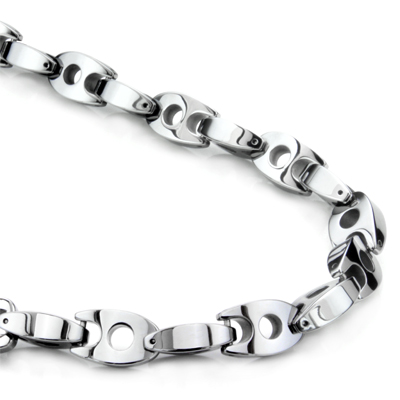 Titanium Men's 10mm Marina Link Necklace Chain Sz 28