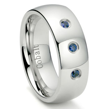 Cobalt blue deals wedding rings