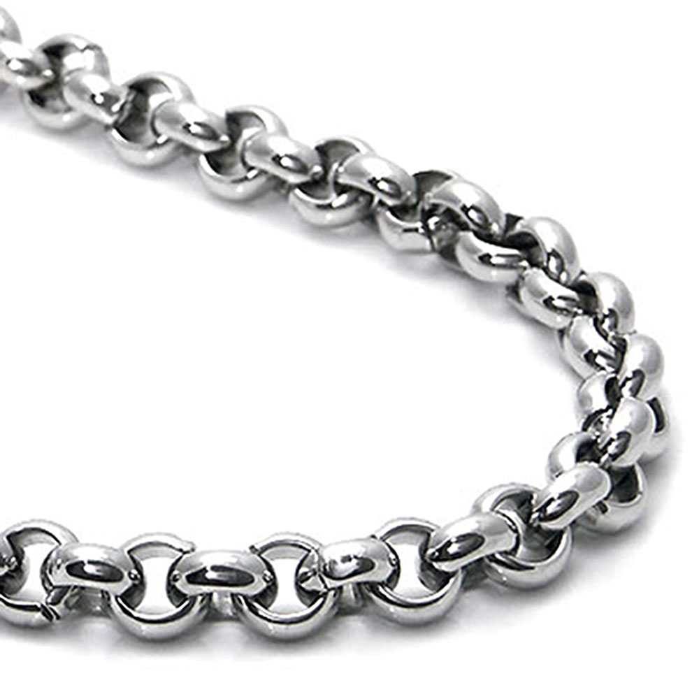 Titanium 6mm Rolo Men's Necklace Chain Sz 48