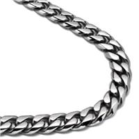 Italian Cut Titanium 10MM Curb Necklace Chain