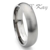 Titanium 5mm Dome Wedding Band Ring