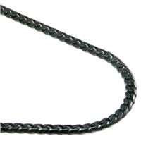 Black Tungsten Carbide 7mm Oval Link Necklace Chain Sz 40