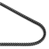 Black Titanium 4MM Franco Link Necklace Chain