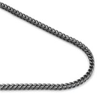 Gunmetal Grey Titanium 4MM Franco Link Necklace Chain